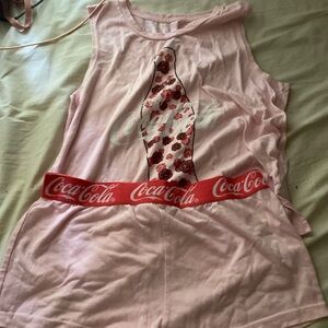 Coca-Cola nightgown set shorts and tank top